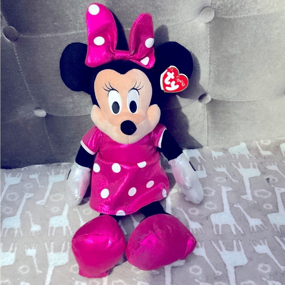 Disney Minnie Mouse Sparkle TY Buddies Beanie Baby